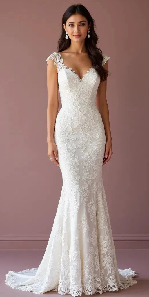 Sexy Mermaid Wedding Dress with a Dramatic Skirt for a Bold Statement
