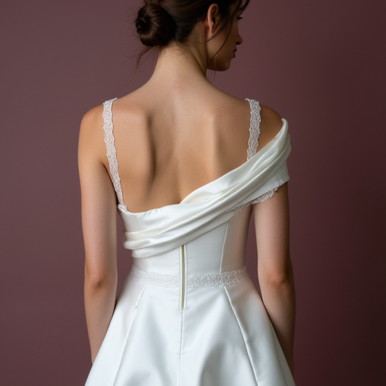 Trendy Short Wedding Dress and Mini Dress with a Floral Embroidered Bodice