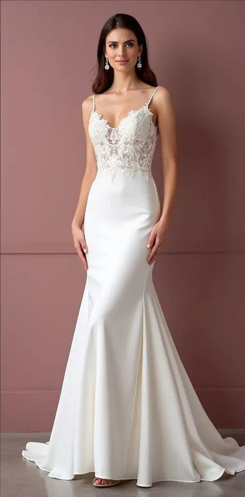 Classic Mermaid Wedding Dress with a Stunning and Romantic Silhouette