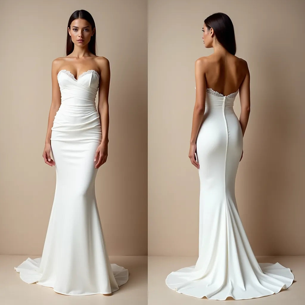 Classic Mermaid Wedding Dress with a Dramatic and Breathtaking Flair
