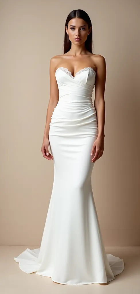 Classic Mermaid Wedding Dress with a Dramatic and Breathtaking Flair