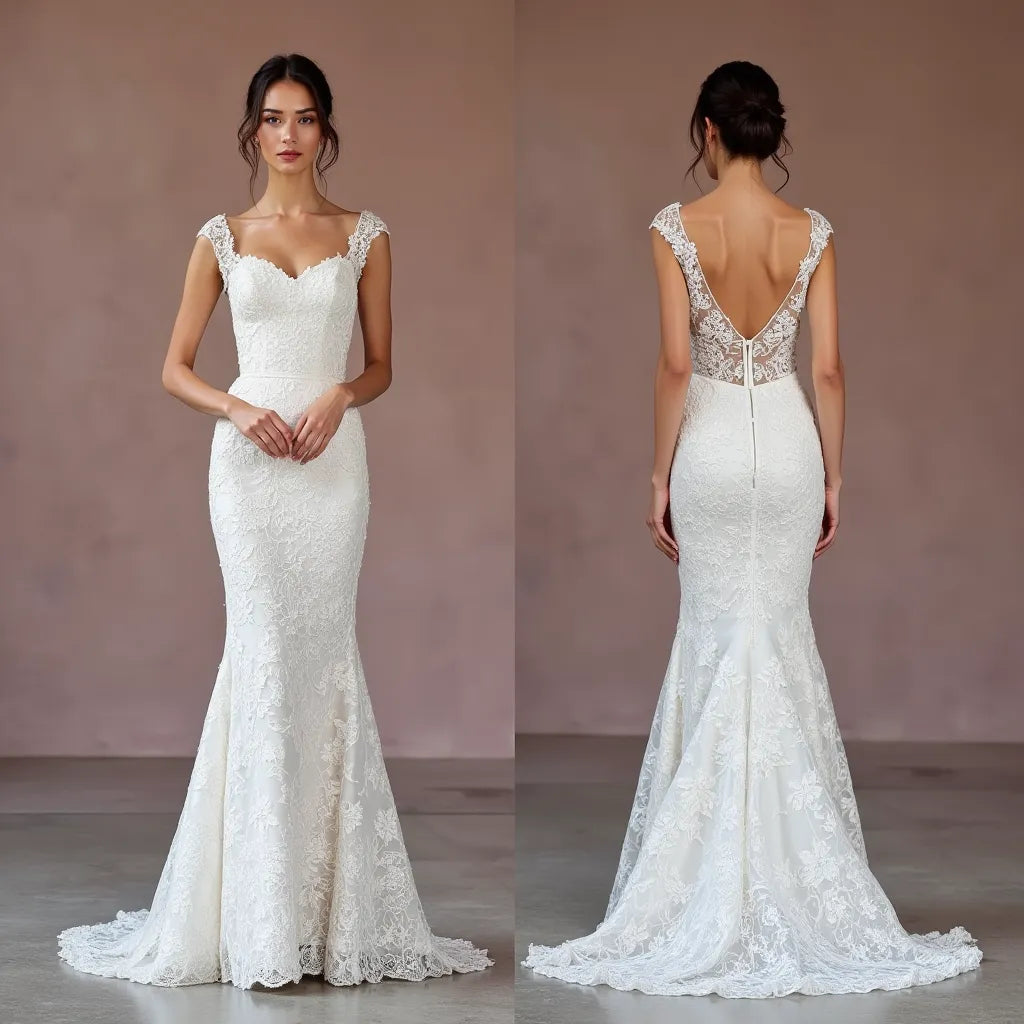 Mermaid Wedding Dress with a Flattering Fit-and-Flare Silhouette