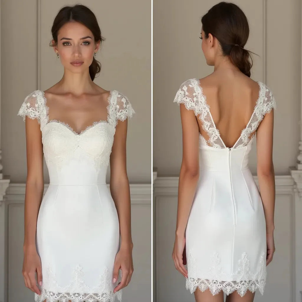 Mini Wedding Gown with a Flirty and Playful Touch for Young Brides
