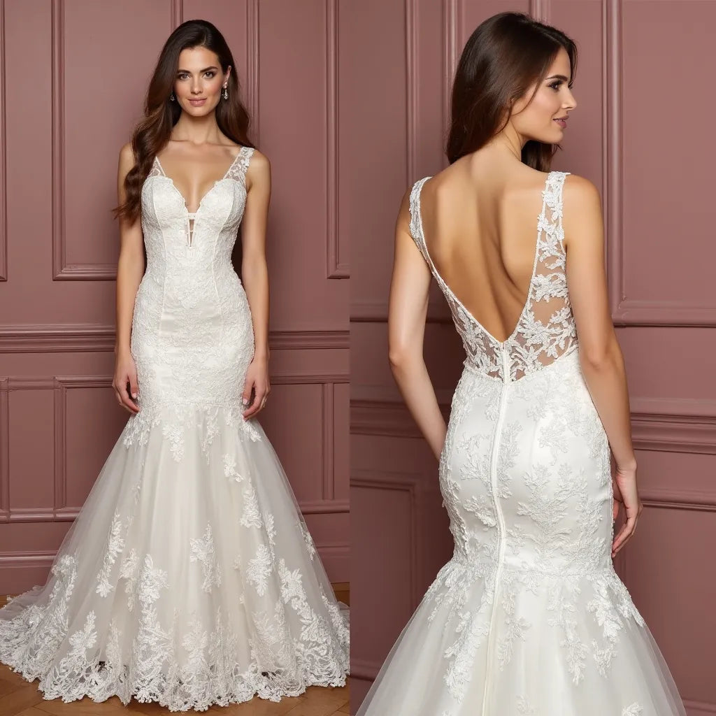 Modern Mermaid Wedding Dress for a Chic and Trendy Bridal Look