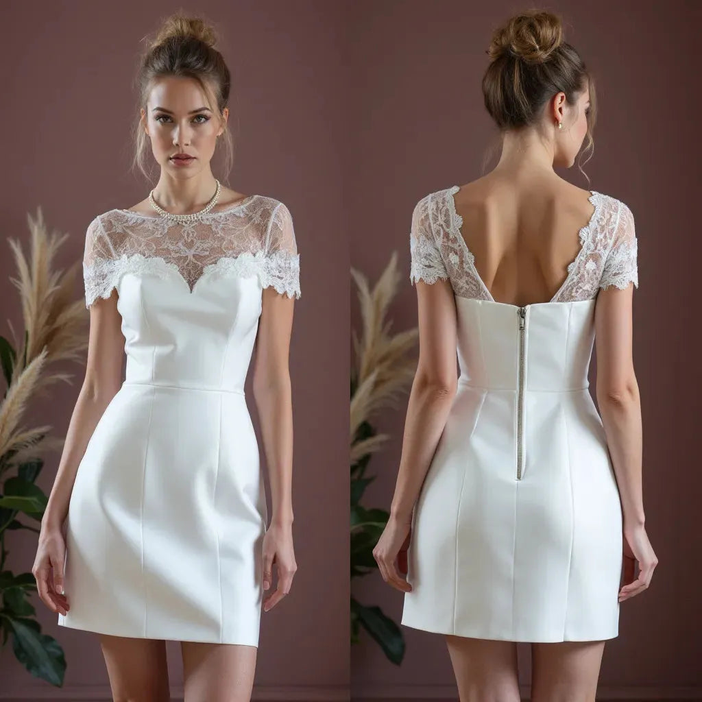 Mini Wedding Gown with a Timeless and Sophisticated Appeal