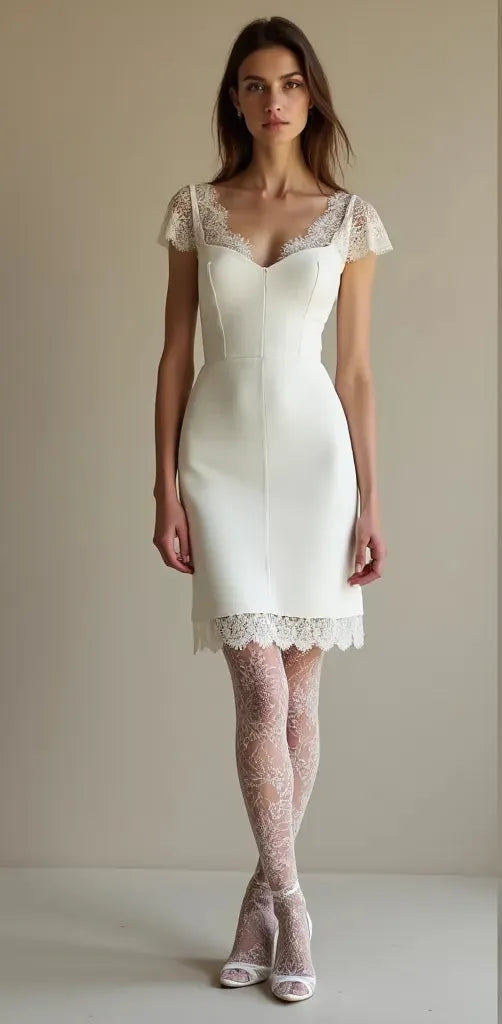 Mini Wedding Gown with Long Sleeves for an Elegant Bridal Look