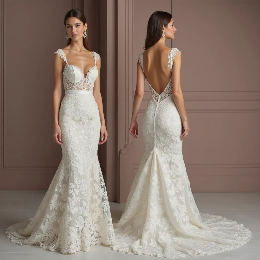 Mermaid Wedding Dress for Winter Weddings with a Dramatic Touch