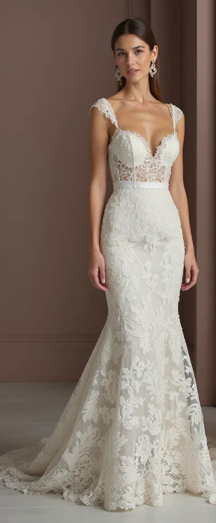 Mermaid Wedding Dress for Winter Weddings with a Dramatic Touch