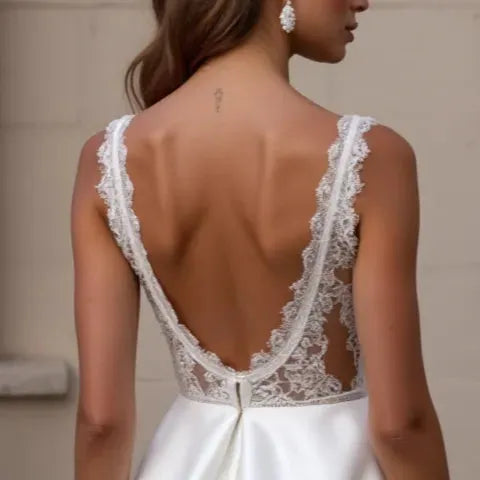 Mini Wedding Dress with a Classy A-Line Fit for Stylish Brides