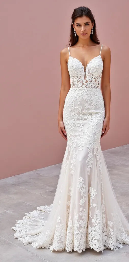 Mermaid Wedding Dress with a Strapless Neckline for a Timeless Look