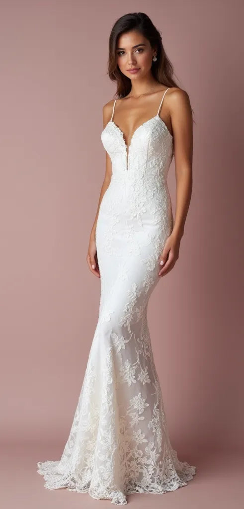 Mermaid Wedding Dress for Brides Who Love a Minimalist and Sleek Design