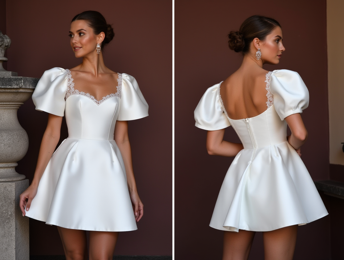 Casual Short Wedding Dress and Mini Dress for a Simple Yet Elegant Bridal Look