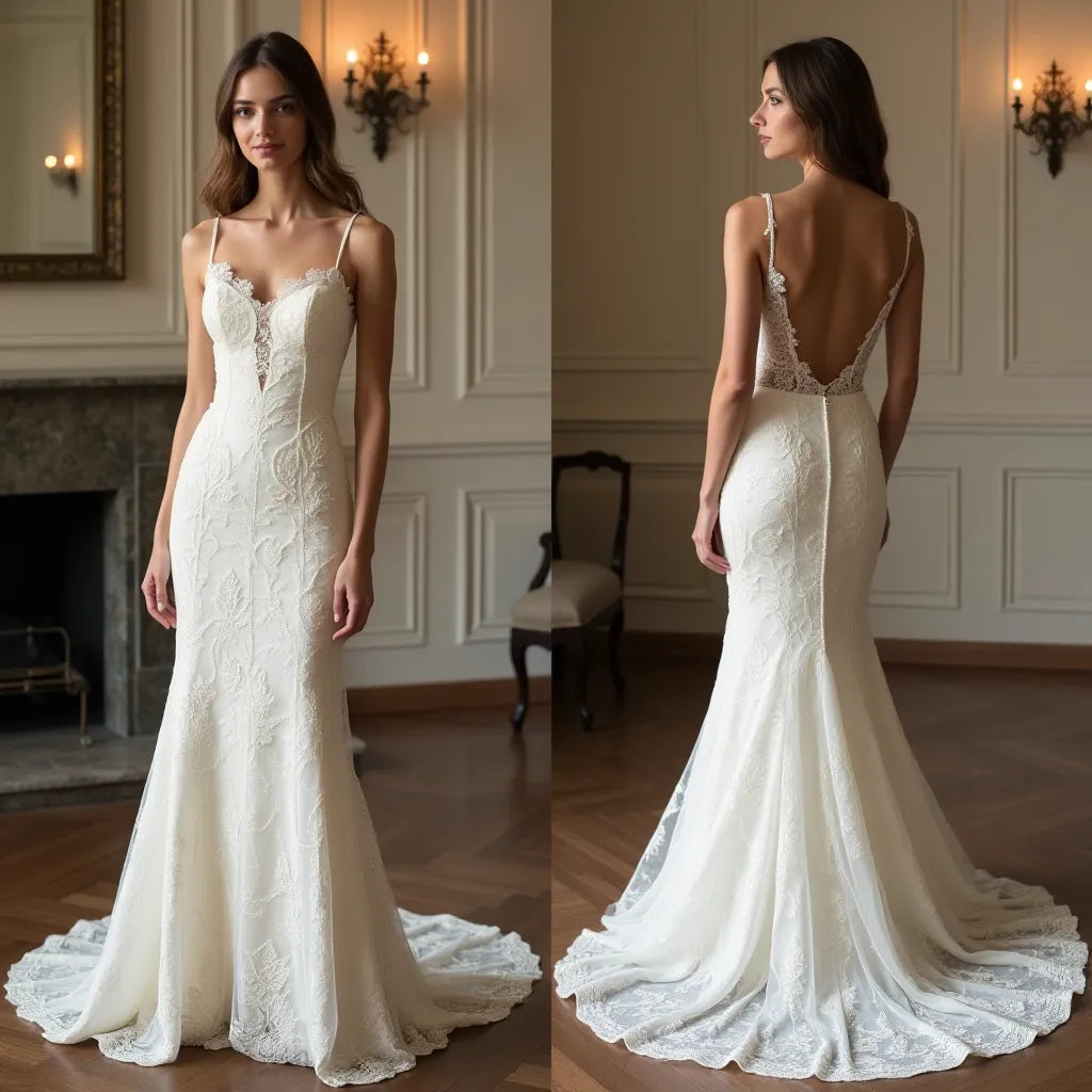 Mermaid Wedding Dress with a Glamorous Fit for Red-Carpet-Inspired Brides