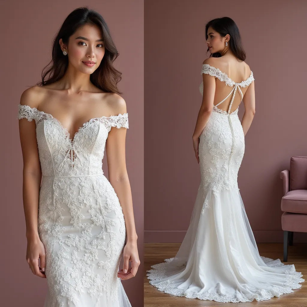 Mermaid Wedding Dress with a Corset Bodice for a Sculpted Silhouette