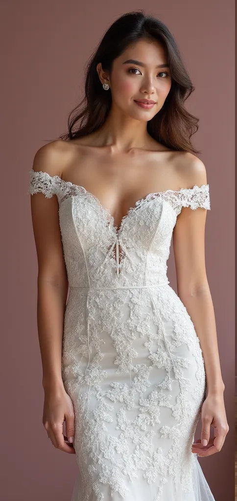 Mermaid Wedding Dress with a Corset Bodice for a Sculpted Silhouette