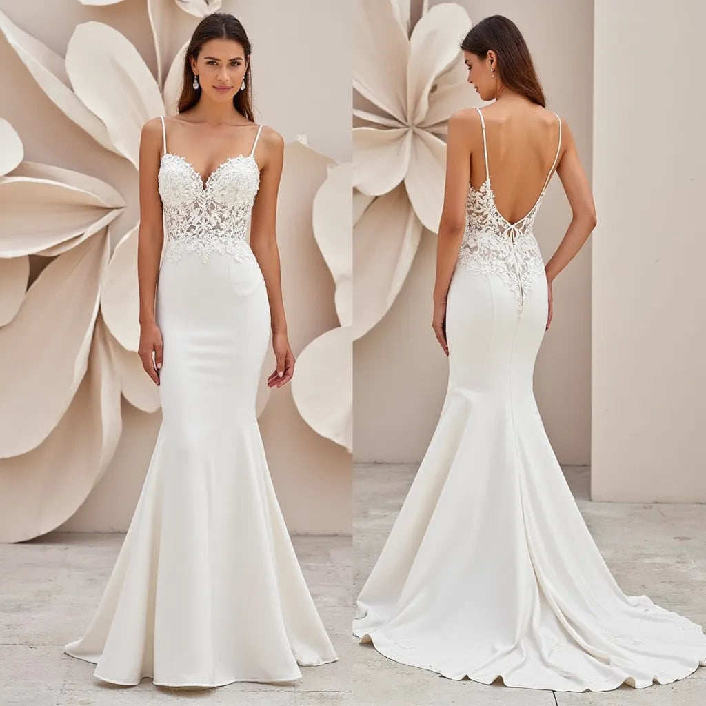 Mermaid Wedding Dress with a Vintage-Inspired Fit for Retro Brides