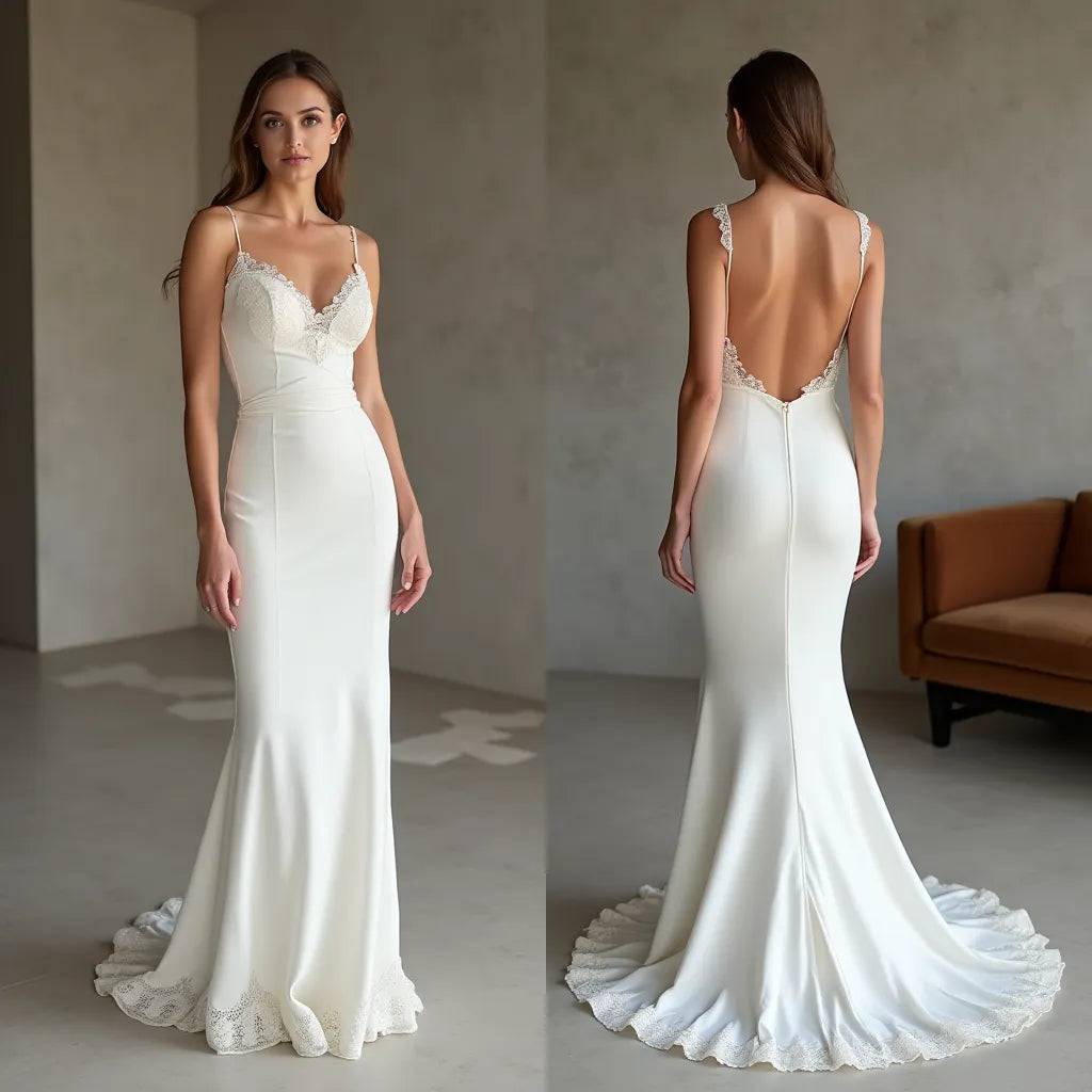 Mermaid Wedding Dress with a Boho Chic Style for Free-Spirited Brides