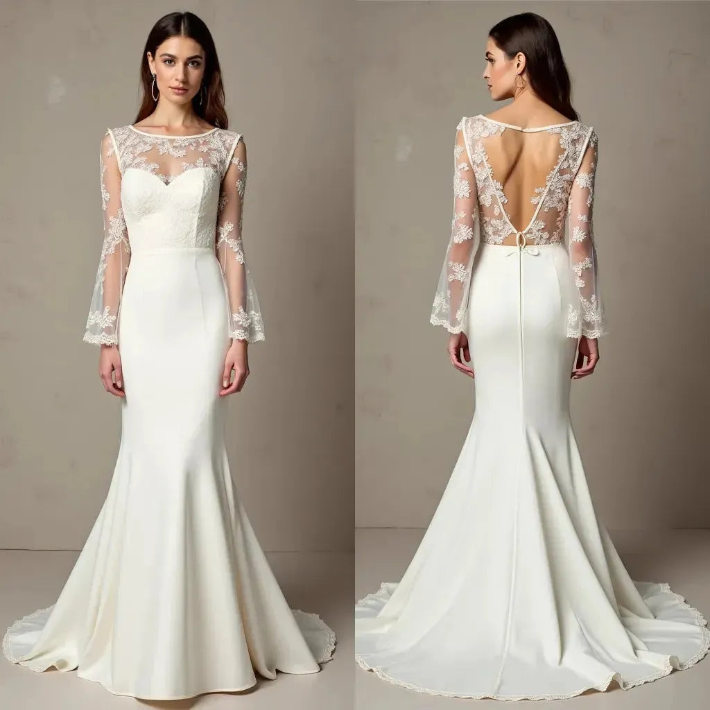 Mermaid Wedding Dress for Second Weddings, Elegant and Understated
