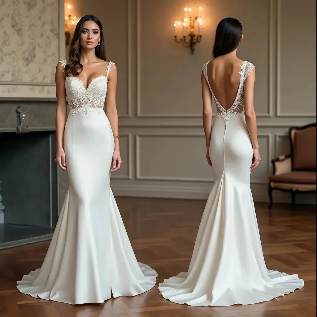 Mermaid Wedding Dress with a Bustier Top for a Stunning Bridal Fit