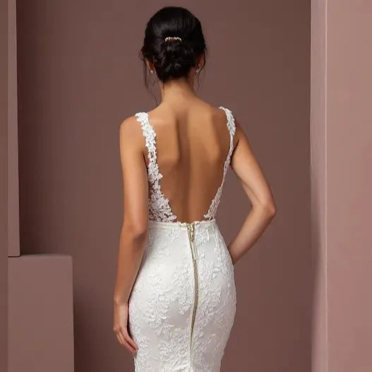 Mermaid Wedding Dress with a Draped Bodice for a Flattering Shape