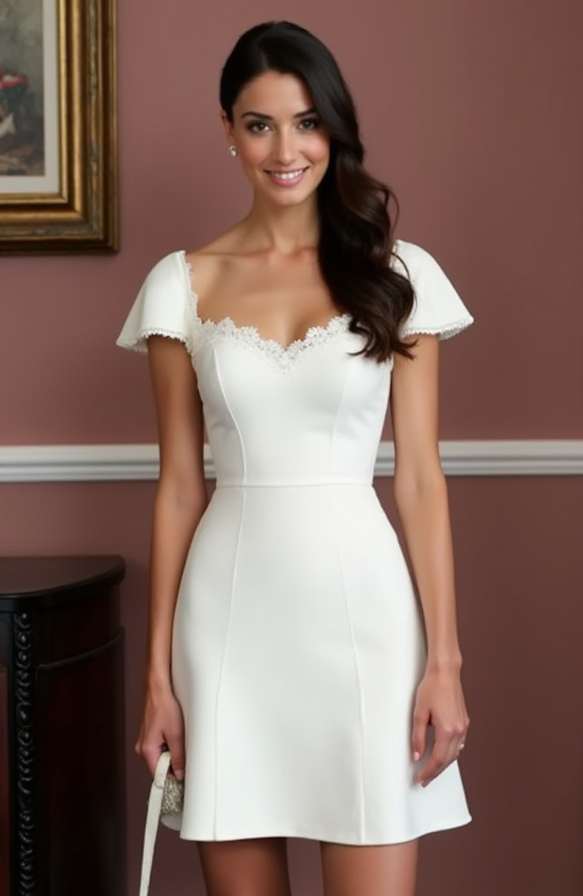 Sexy Short Wedding Dress and Mini Dress with a Plunging Neckline for a Bold Look