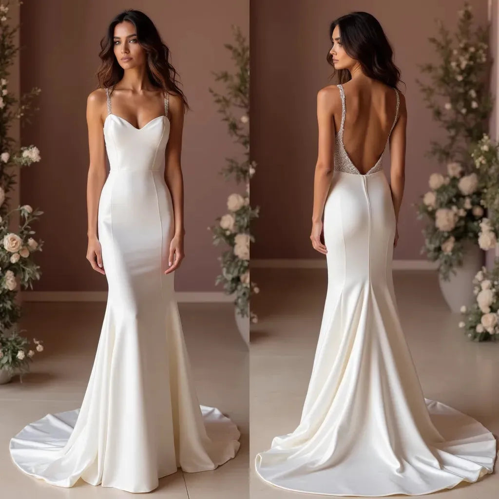 Mermaid Wedding Dress for Second Weddings, Reception, or Vow Renewal
