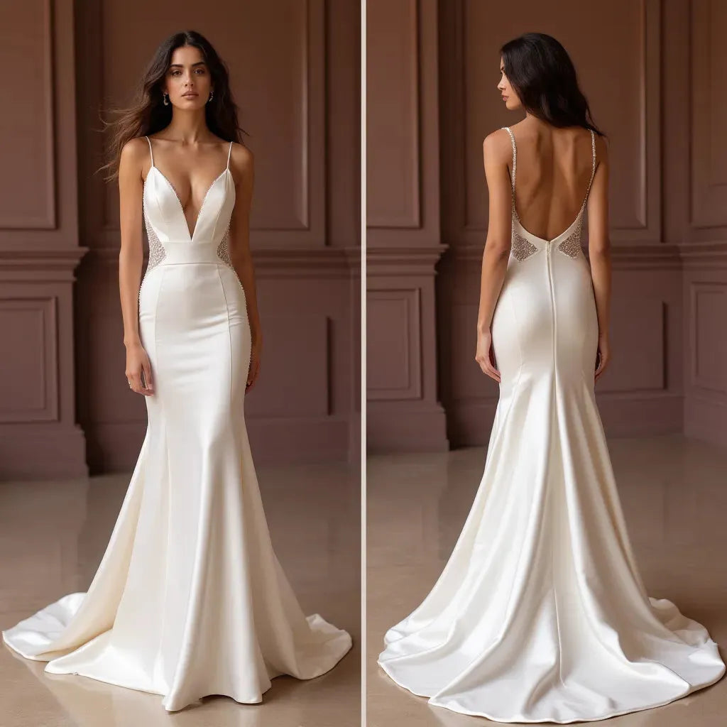 Mermaid Wedding Dress for Beach, Garden, and Destination Weddings