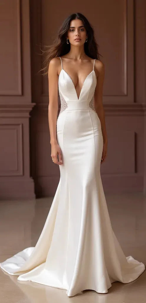 Mermaid Wedding Dress for Beach, Garden, and Destination Weddings