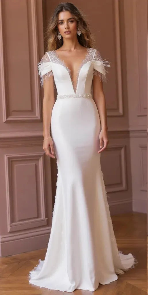 Mermaid Wedding Dress with a Timeless and Classic Design for Brides
