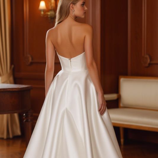 A-Line White Wedding Dress for Plus Size Brides with a Perfect Fit