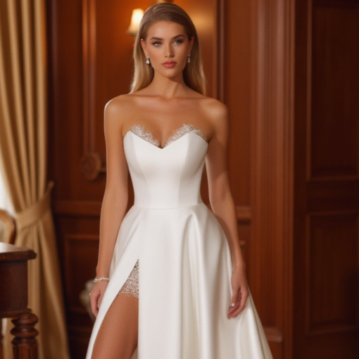 A-Line White Wedding Dress for Plus Size Brides with a Perfect Fit