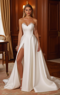 A-Line White Wedding Dress for Plus Size Brides with a Perfect Fit