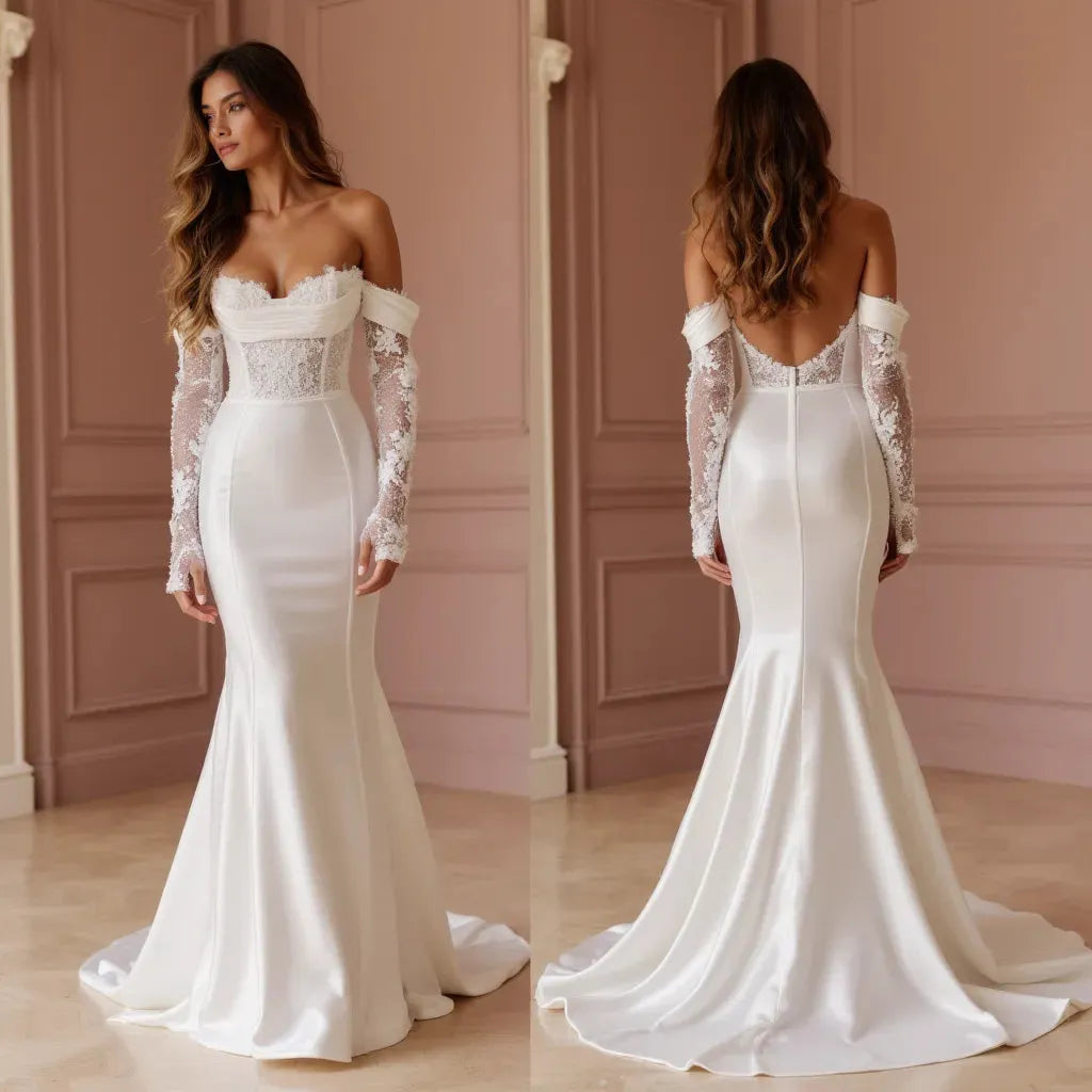 Mermaid Bridal Gown with a Flattering Fit for Hourglass Brides