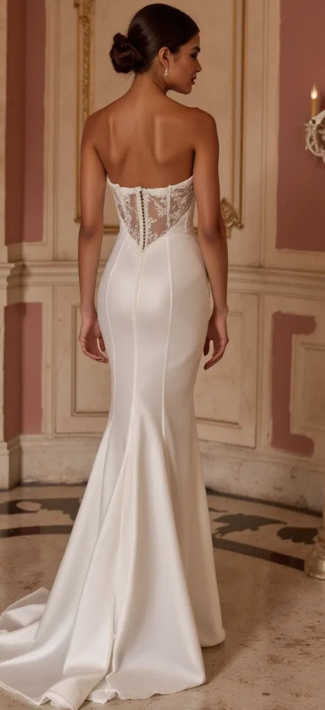 Fitted Wedding Dress with a Sleek Mermaid Silhouette
