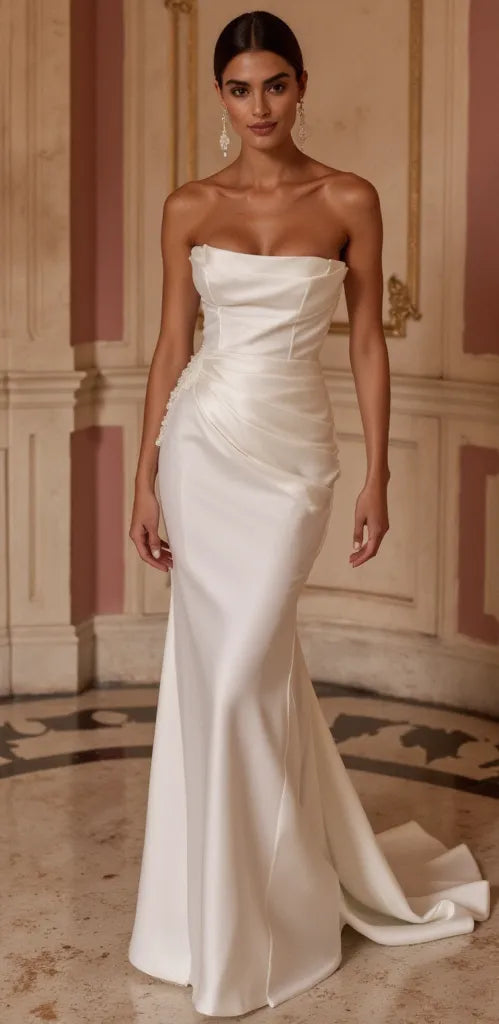Fitted Wedding Dress with a Sleek Mermaid Silhouette