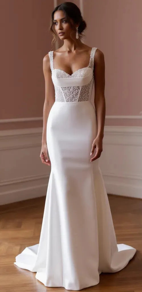 Mermaid Bridal Gown for Elegant Brides Who Love a Timeless Silhouette