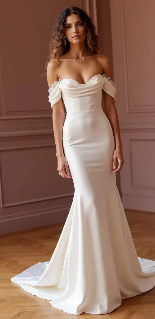 Mermaid Wedding Gown with a Timeless Cut for a Chic and Elegant Look