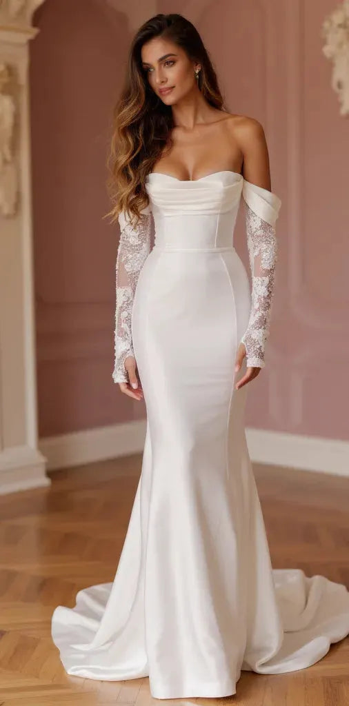 Mermaid Wedding Gown with Stunning Embellishments for a Luxe Look