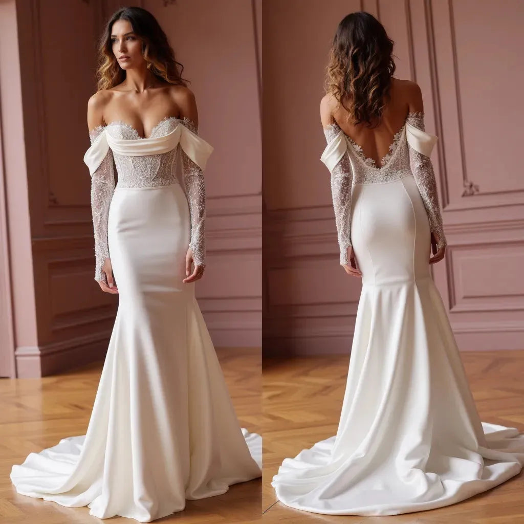 Mermaid Bridal Dress with a Glamorous Look for a Fairy Tale Wedding