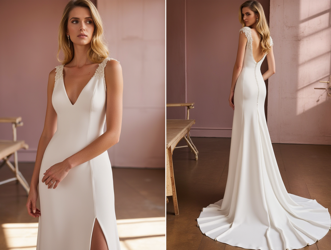 Elegant A-Line White Wedding Dress with a Bateau Neckline for a Graceful Look