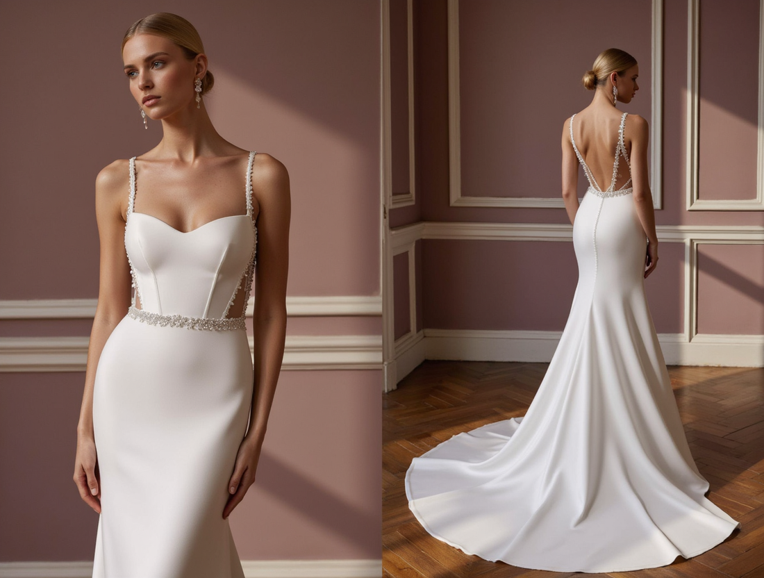 A-Line White Wedding Dress with Ruched Bodice for a Flattering Fit