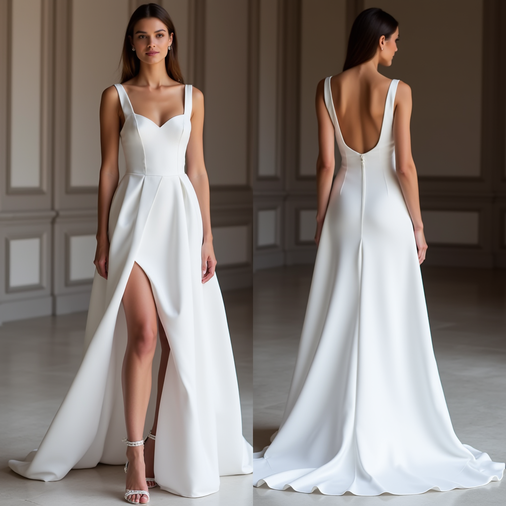 Dazzling White A-Line Bridal Gown with Glitter Tulle and Flowing Layers