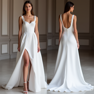 Dazzling White A-Line Bridal Gown with Glitter Tulle and Flowing Layers