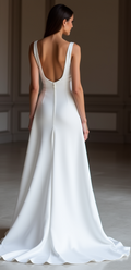 Dazzling White A-Line Bridal Gown with Glitter Tulle and Flowing Layers