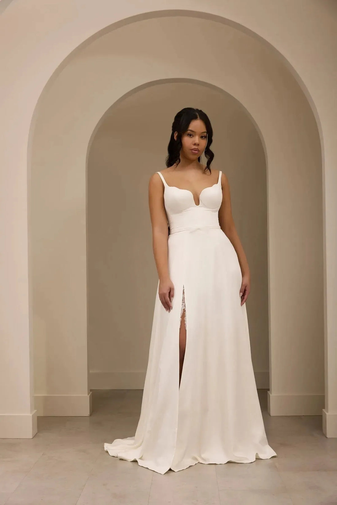 Wedding Dress Sexy Off Shoulder Low-cut Evening Dress Split Hem Pleated High Waist Floor Length Prom Party Maxi Dress