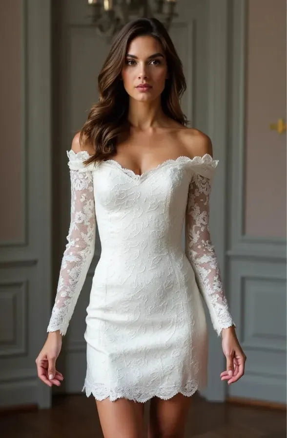 Short Wedding Dress for Courthouse Weddings and Civil Ceremonies