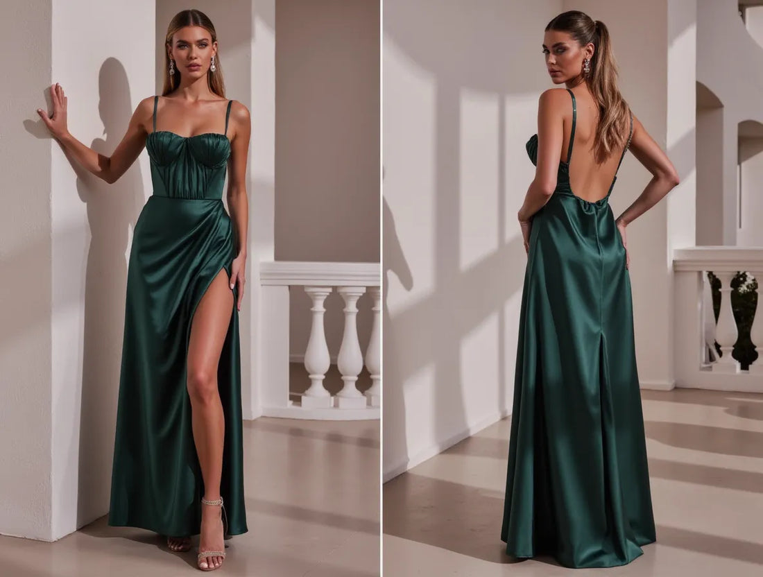 Sophisticated Evening Gown and Prom Dress with a High Slit for a Bold Statement