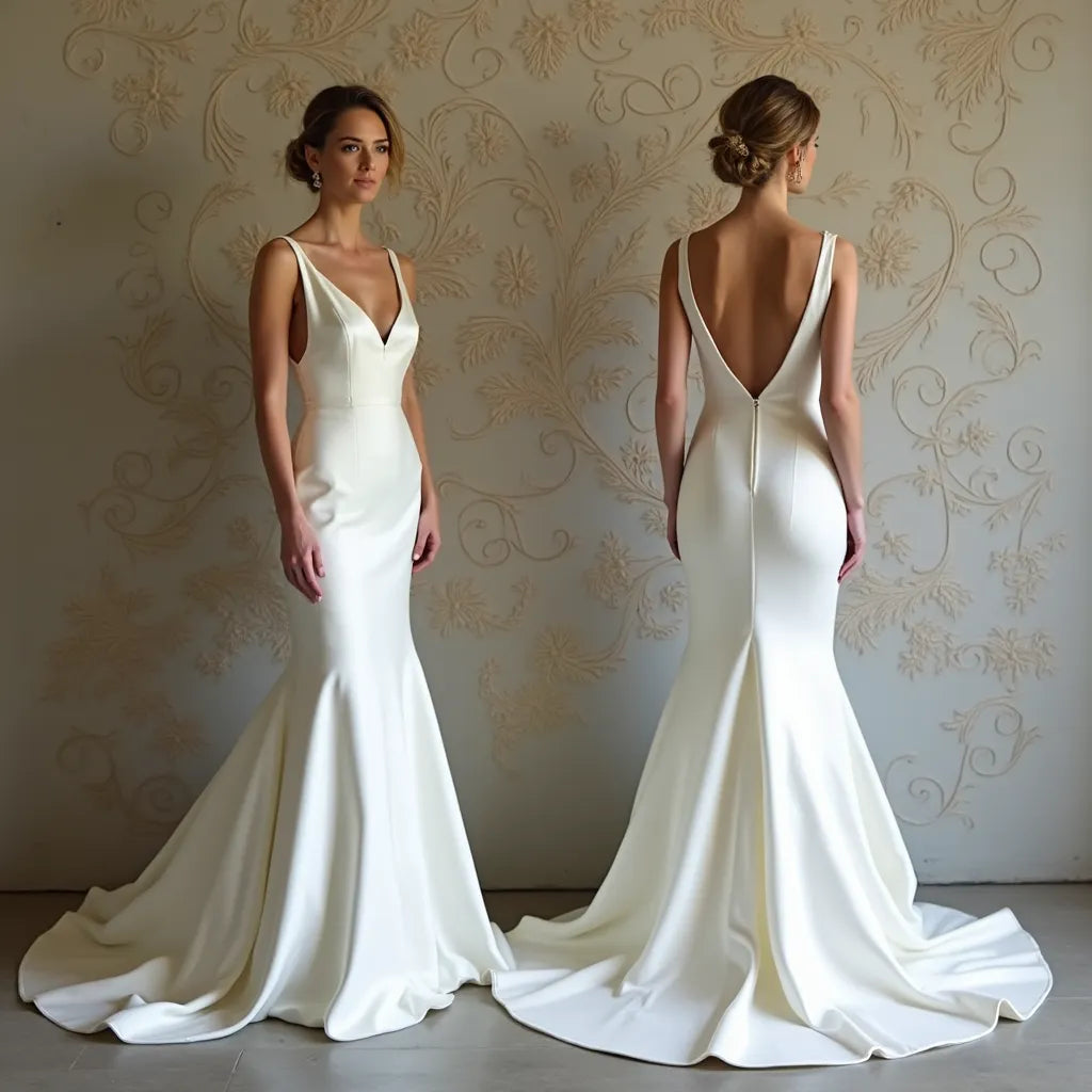 Wedding Dress Bridal Gown for Elegant & Exquisite Wedding Dress – Luxury Bridal Gown, Modern, High Couture, Custom-Made AI