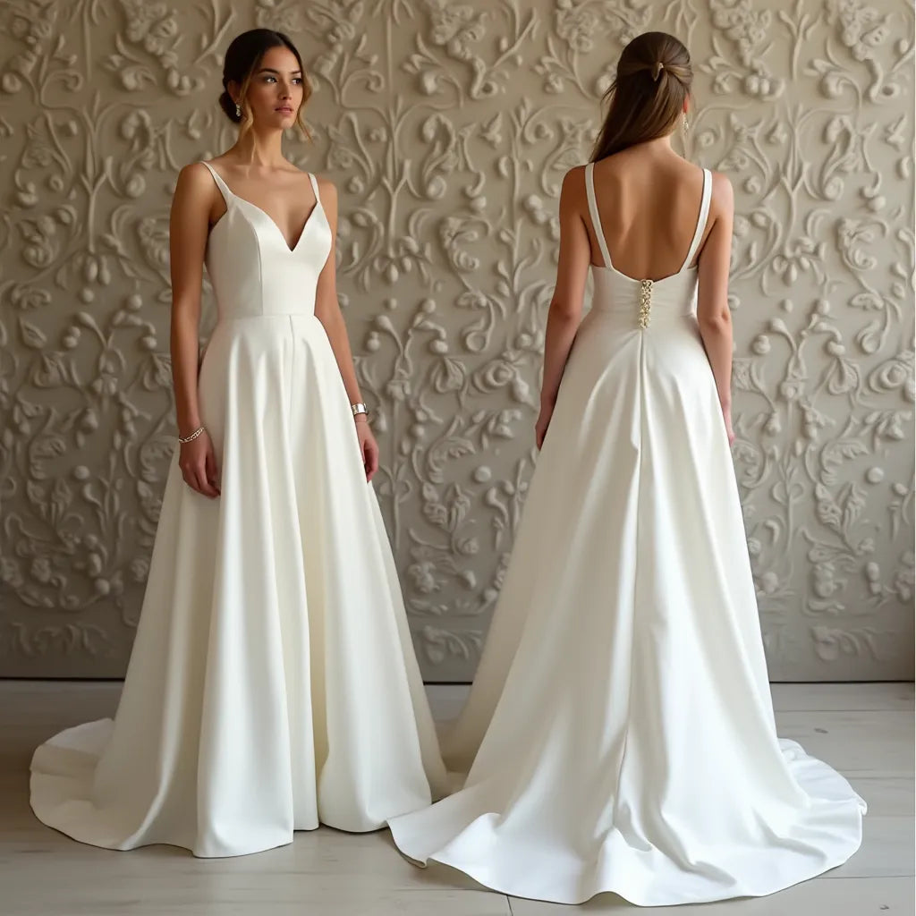 Wedding Dress Bridal Gown for Elegant & Exquisite Wedding Dress – Luxury Bridal Gown, Modern, High Couture, Custom-Made AI