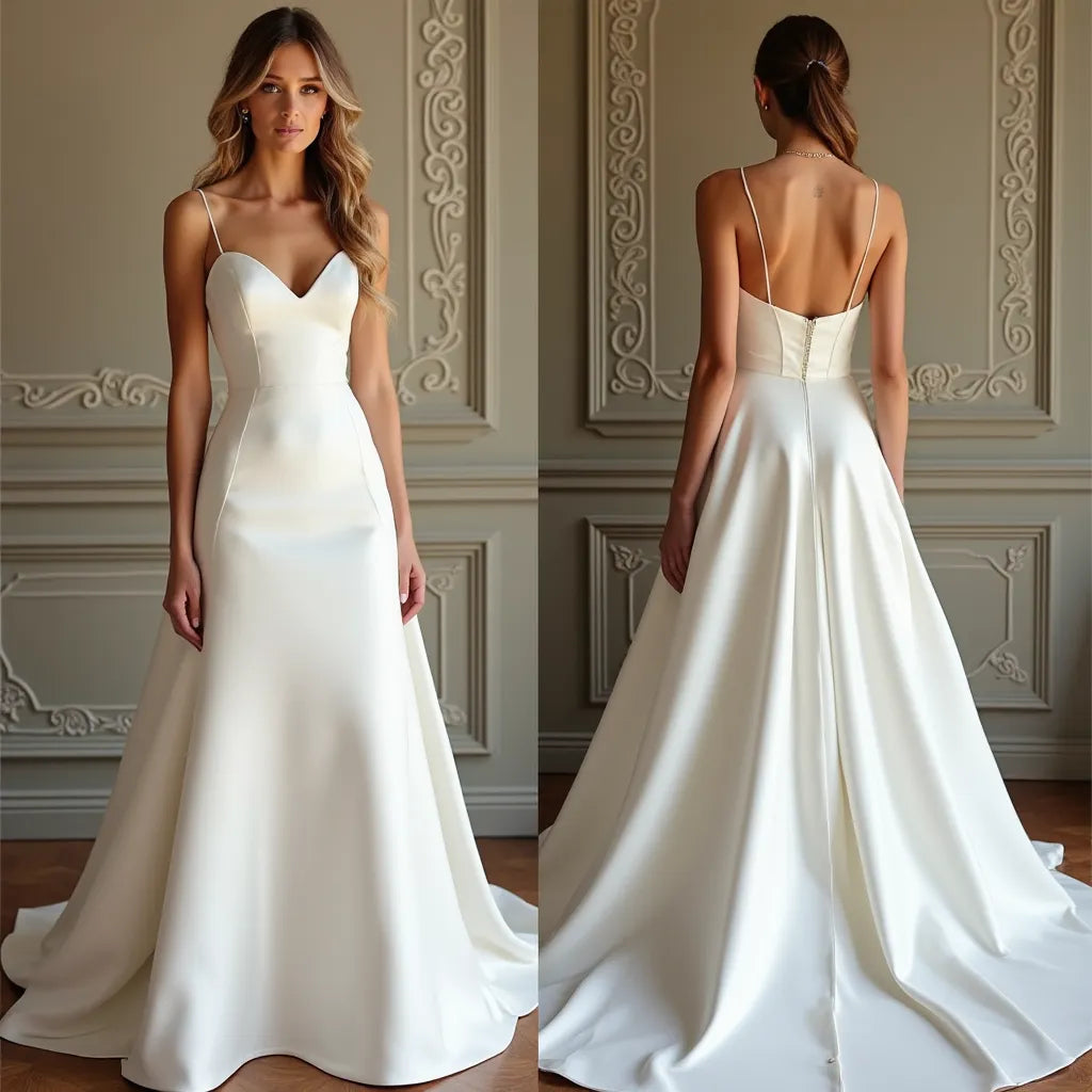 Wedding Dress Bridal Gown for Elegant & Exquisite Wedding Dress – Luxury Bridal Gown, Modern, High Couture, Custom-Made AI